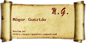 Mógor Gusztáv névjegykártya