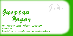 gusztav mogor business card