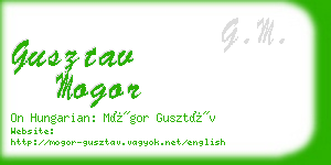 gusztav mogor business card